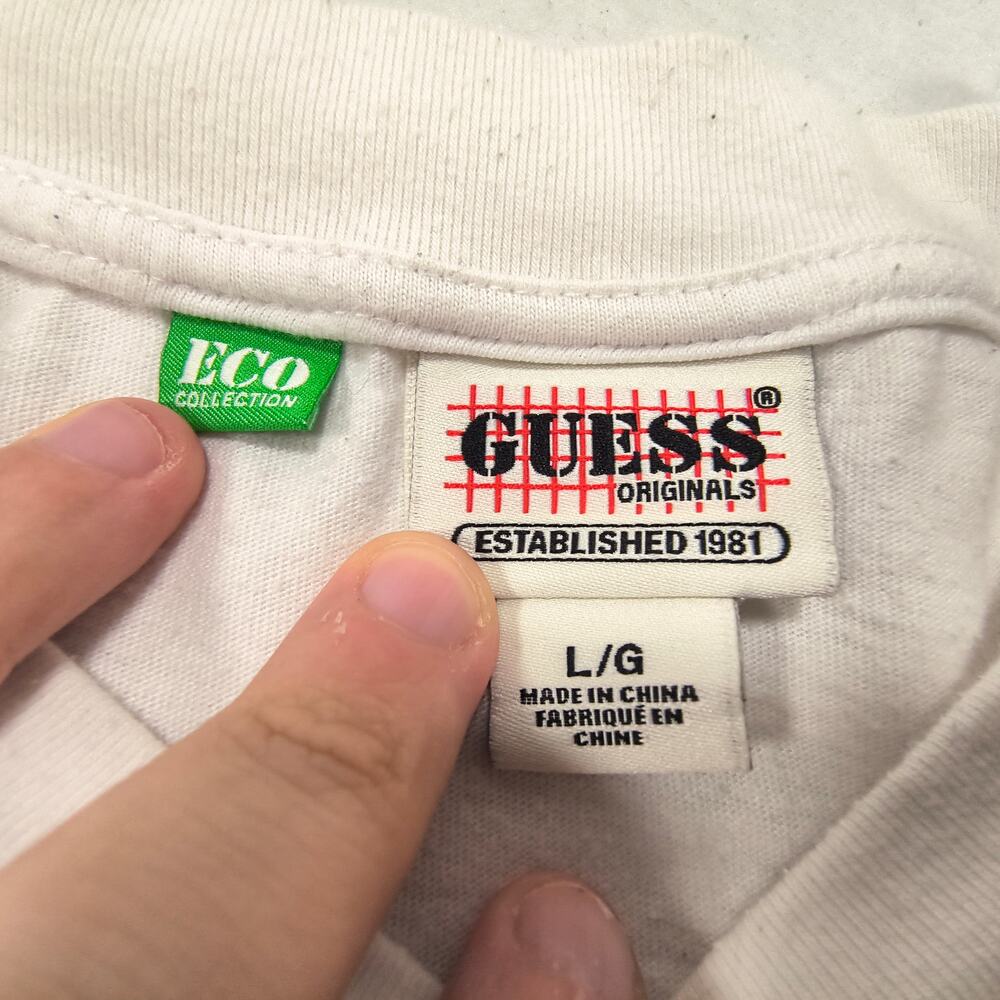 Guess Planet Earth Graphic Short Sleeve Crew Neck Shirt Mens Size Large L White - Picture 3 of 9
